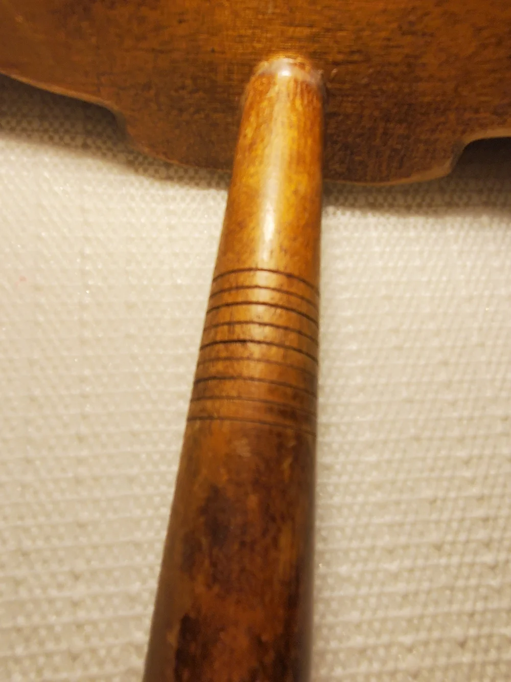 Primitive Vintage Collectible Prep Wood  Bowl With Handle. See Description.